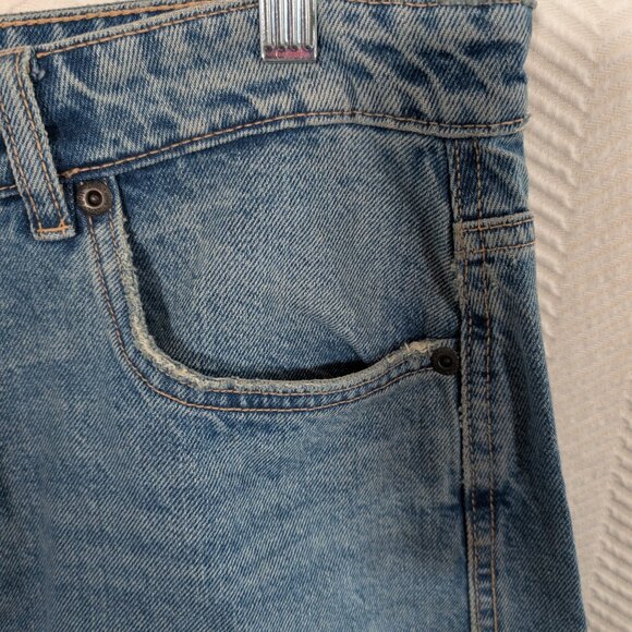 ZARA Blue Denim Maxi Skirt A-Line Size XL - Picture 6 of 7